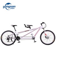 China made 21 speed double bike best selling 26 inch tandem bike with disc-brake